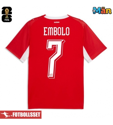 Schweiz Breel Embolo #7 Hemmatröja VM 2026 Kortärmad
